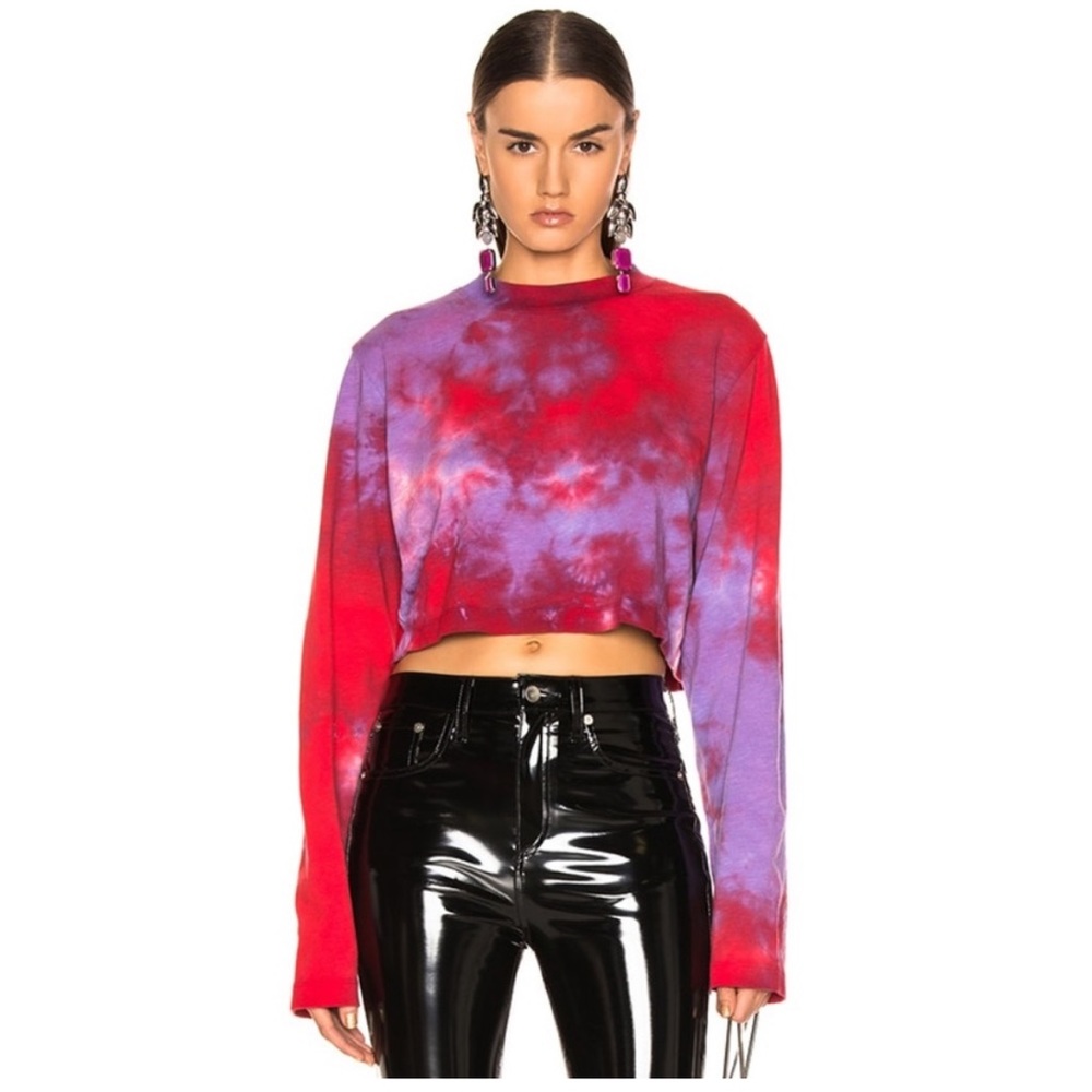 Cotton Citizen Tokyo Tie Dye Long Sleeve Crop Top